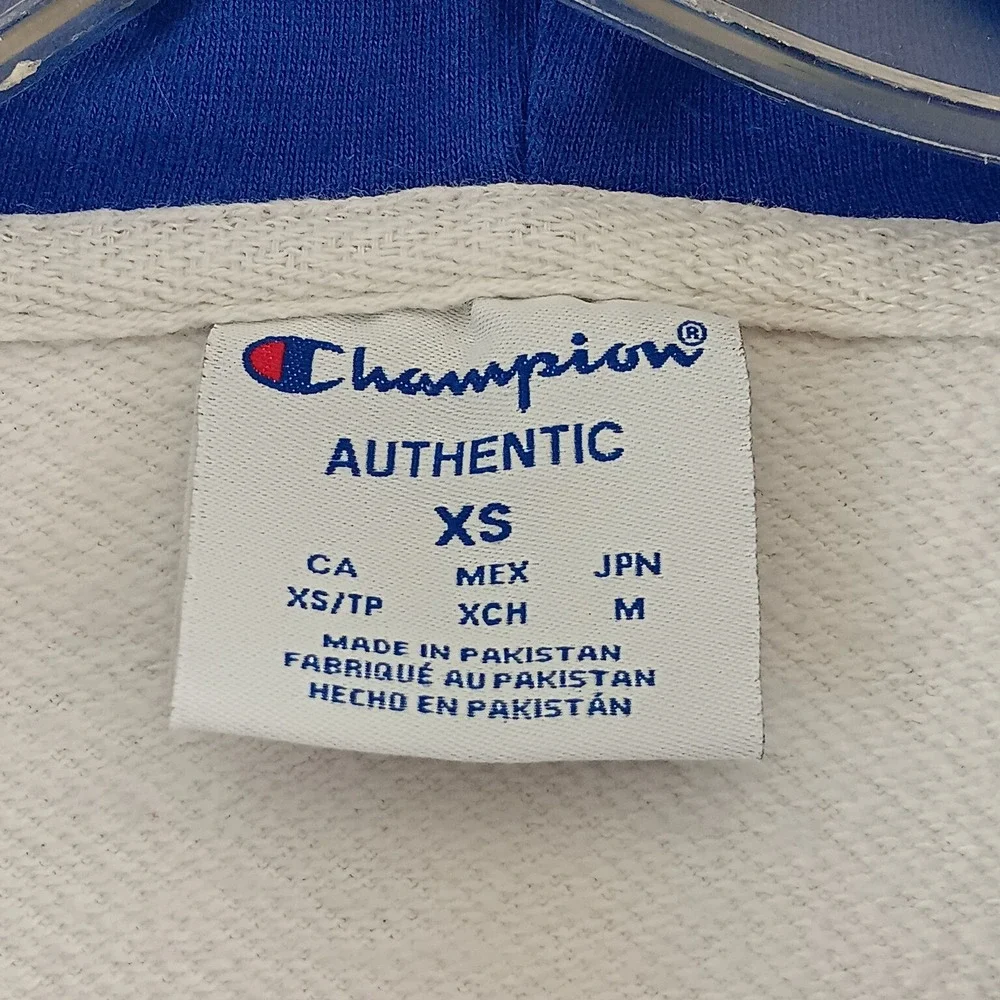 Champion UMASS Lowell River Hawks‎ Hockey Jersey Mens Extra Small Hooded Blue